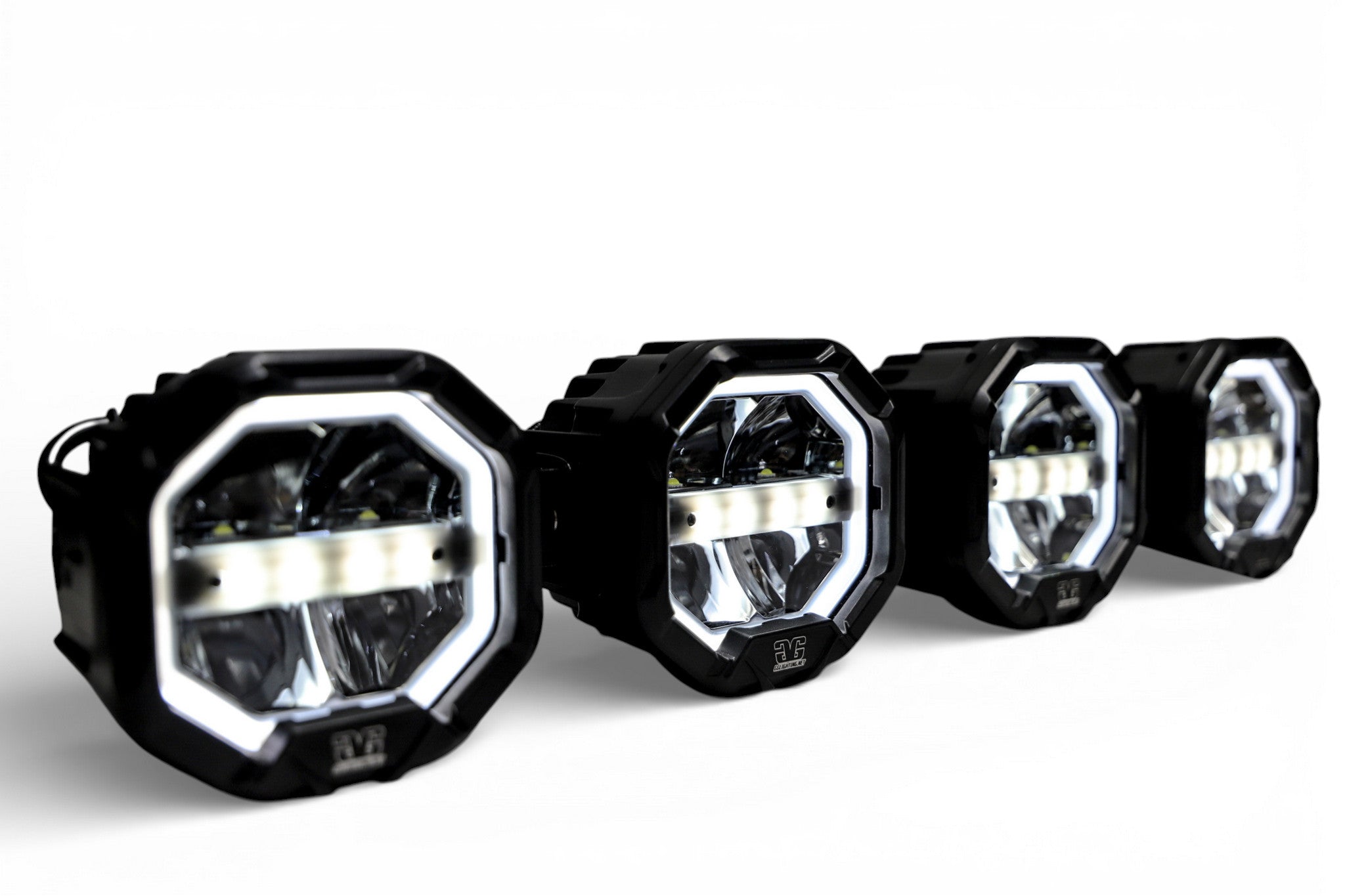 GGLighting 10 Light U-Con Interlocking Off Road LED Pod With Amber or White DRL Running Light - 10-Pod Modular Light System