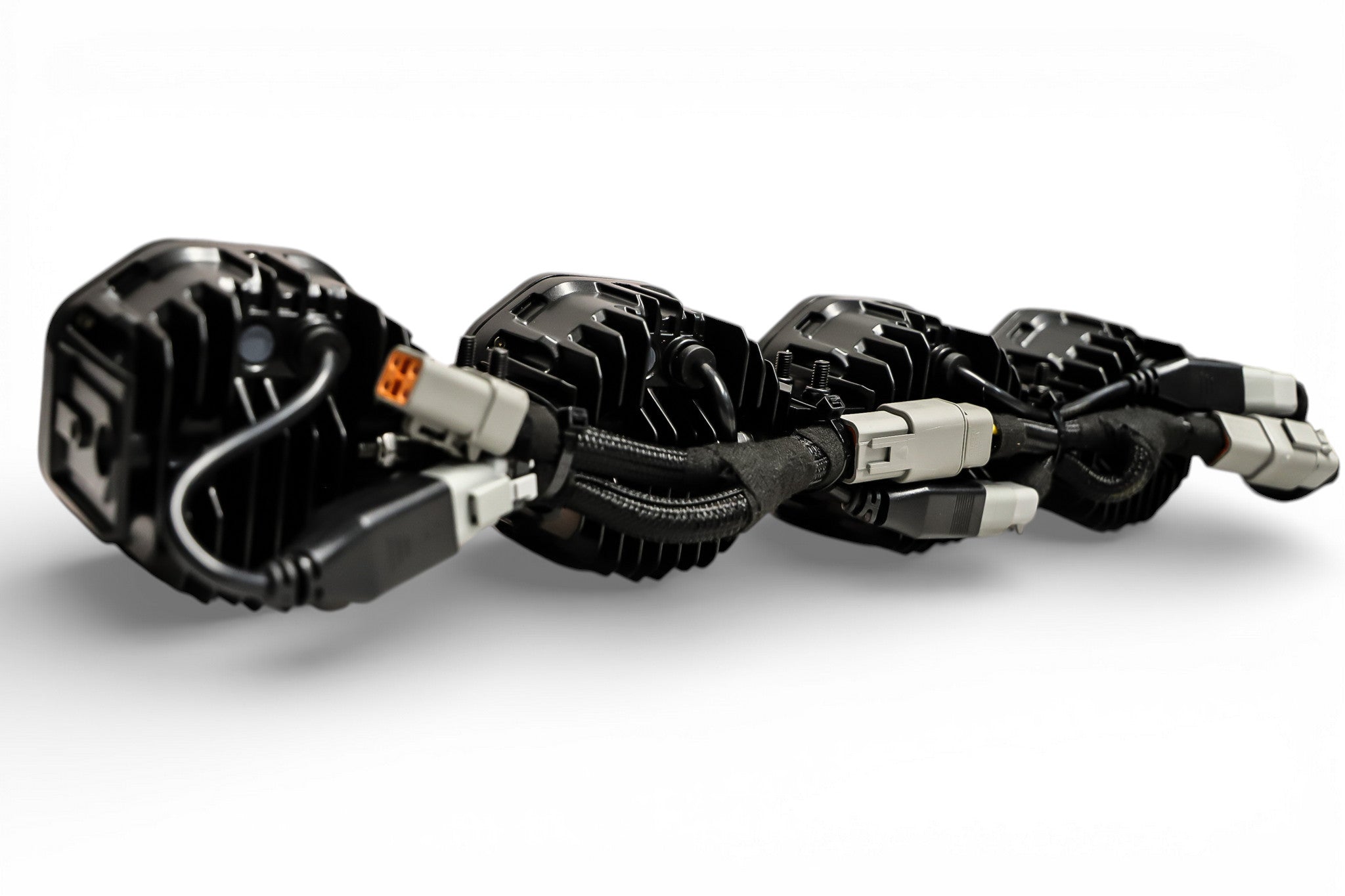 GGLighting 2 Light U-Con Interlocking Off Road LED Pod With Amber or White DRL Running Light - 2-Pod Modular Light System