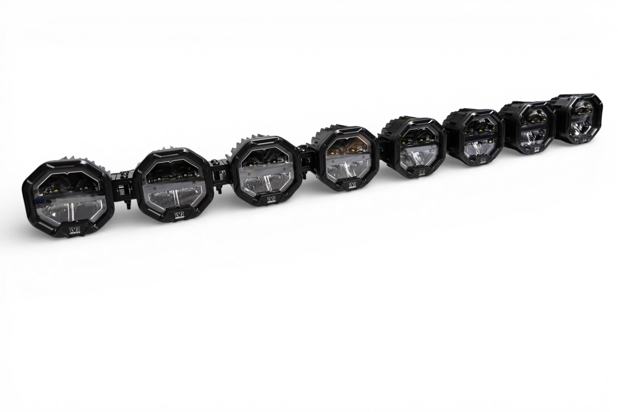 GGLighting 8 Light U-Con Interlocking Off Road LED Pod With Amber or White DRL Running Light - 8-Pod Modular Light System
