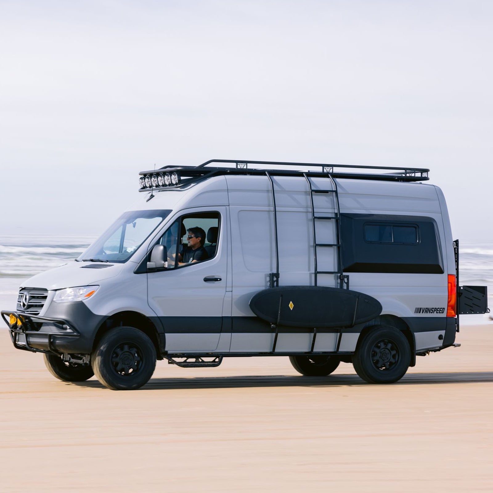 VANSPEED SPRINTER SURF RACK PACKAGE - PREMIUM PIVOTING SIDE-MOUNT BOARD CARRIER