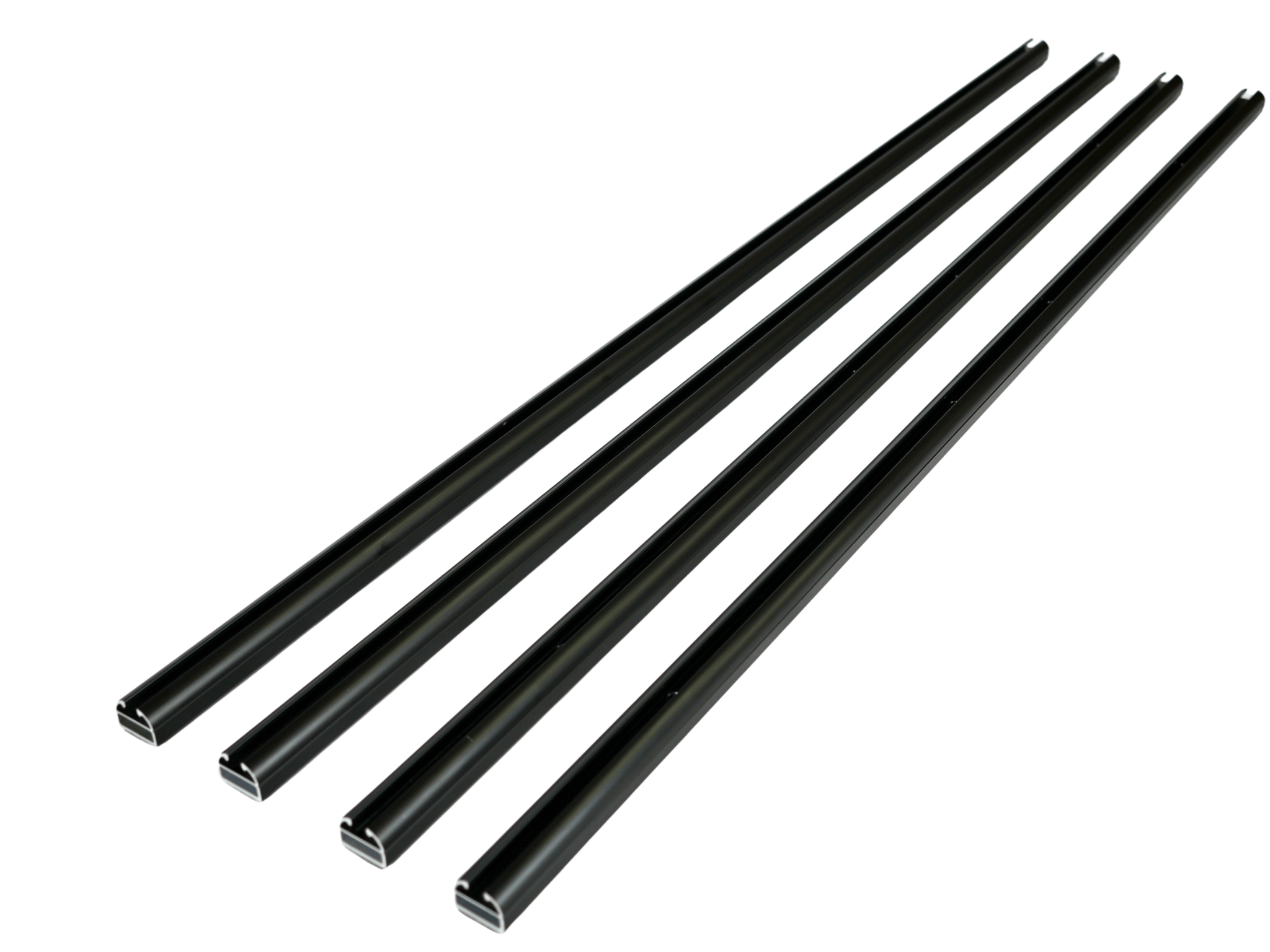 WHITE TOP ADVENTURES SPRINTER 144" ROOF RAIL SYSTEM (2007+) - BLACK ALUMINUM MOUNTING TRACKS