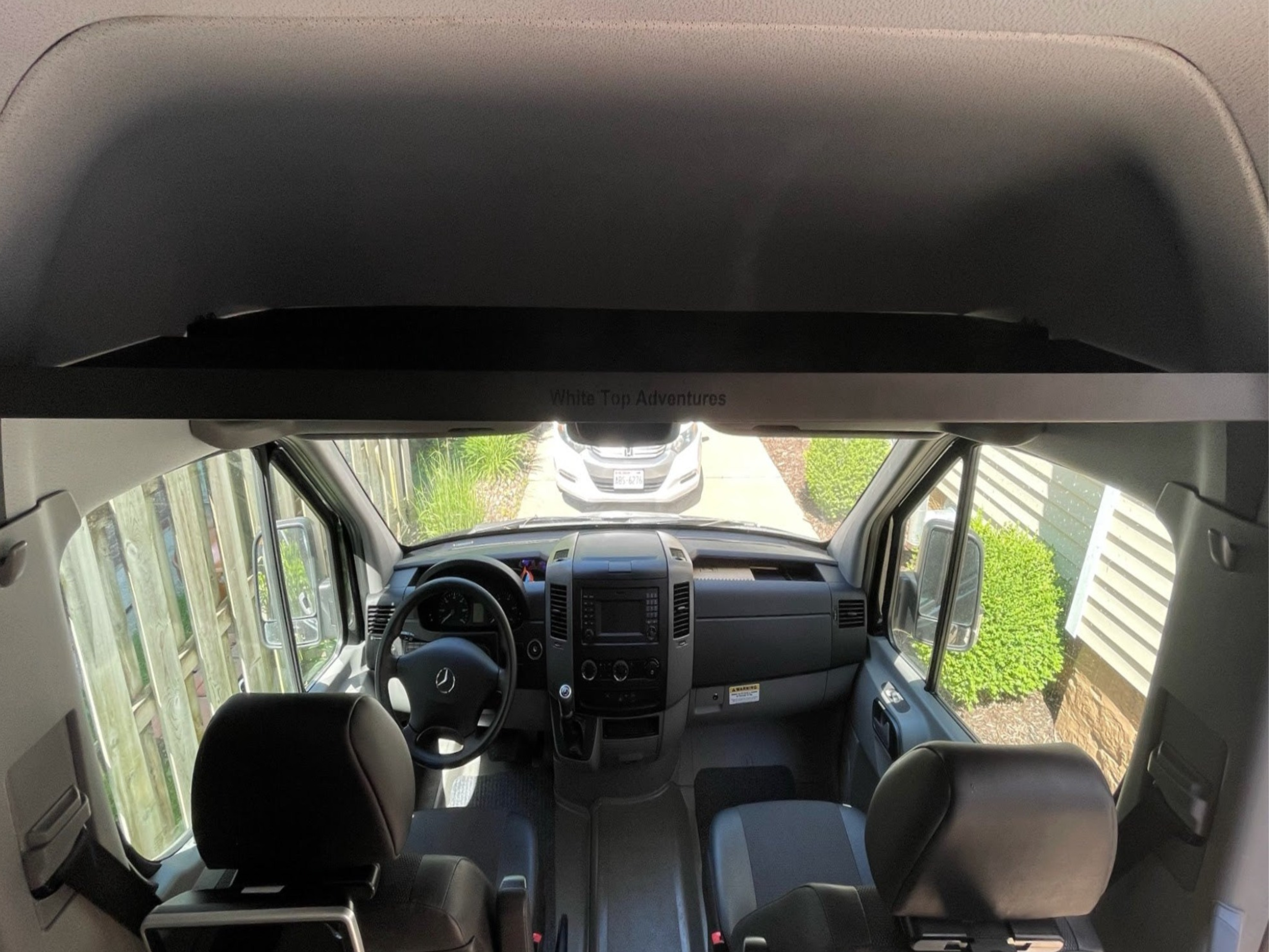 WHITE TOP ADVENTURES® SPRINTER OVERHEAD HEADLINER STORAGE SHELF (2007-2018)