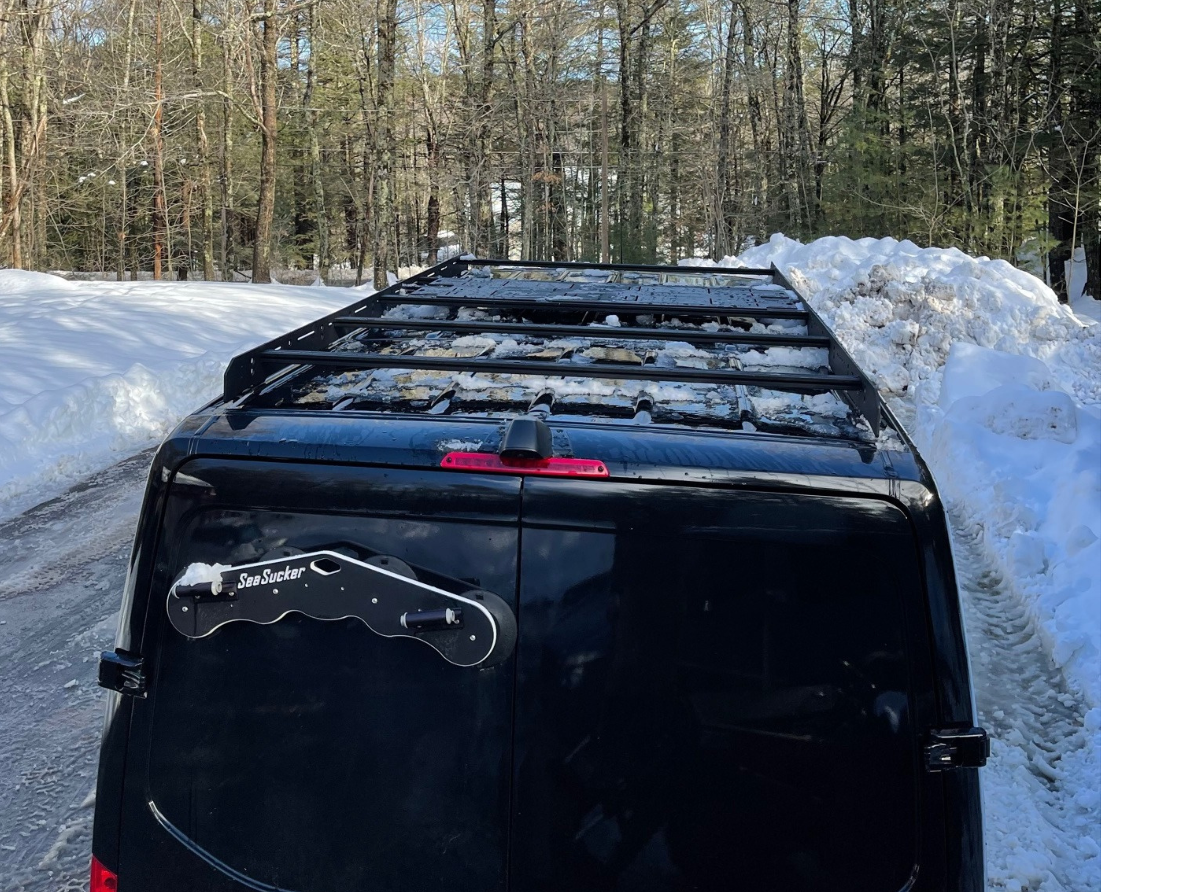 WHITE TOP ADVENTURES® SPRINTER 144" LOW ROOF STEALTH ROOF RACK SYSTEM