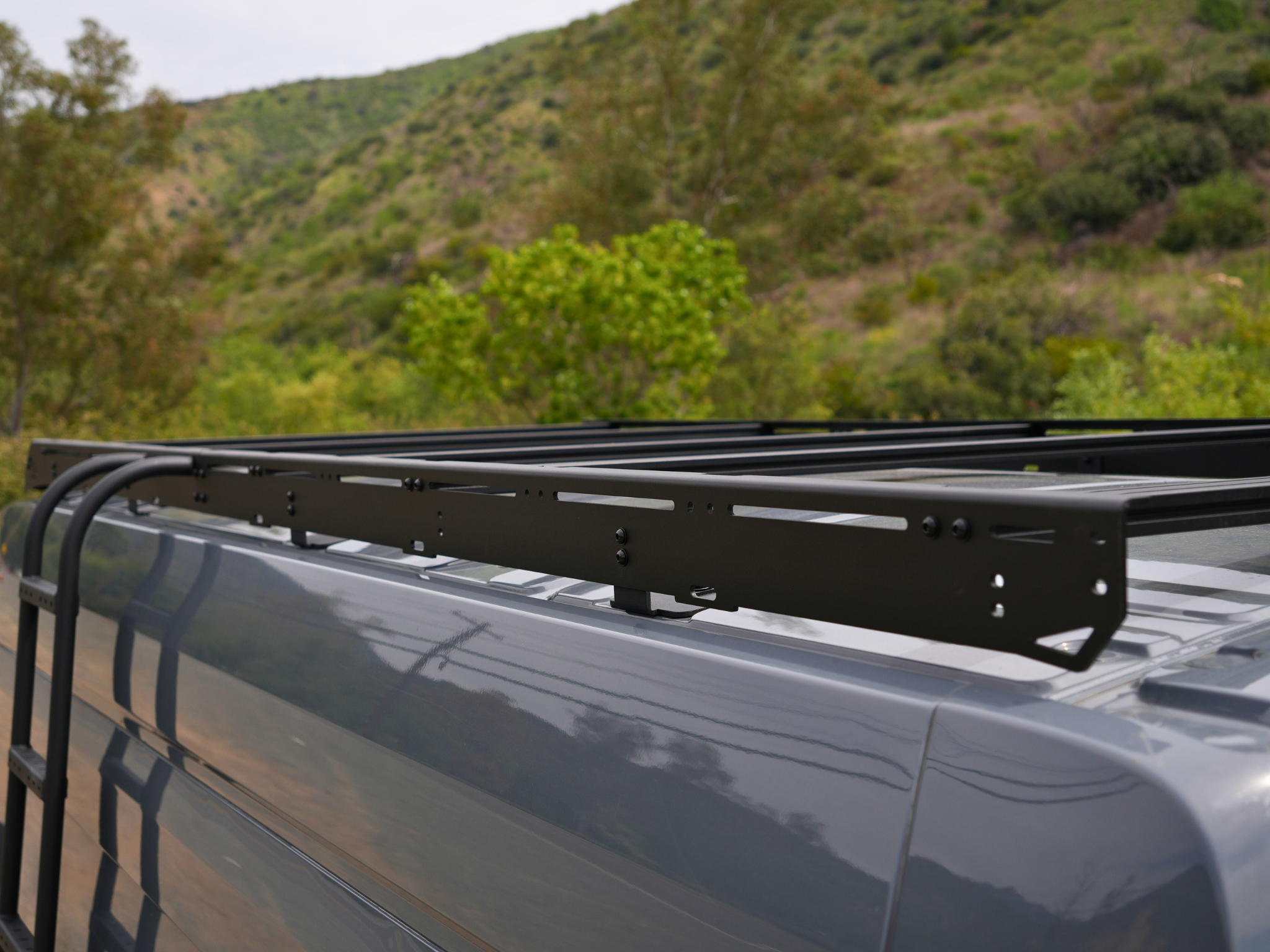 White Top Adventures Transit 148" EXT High Roof Strata Roof Rack