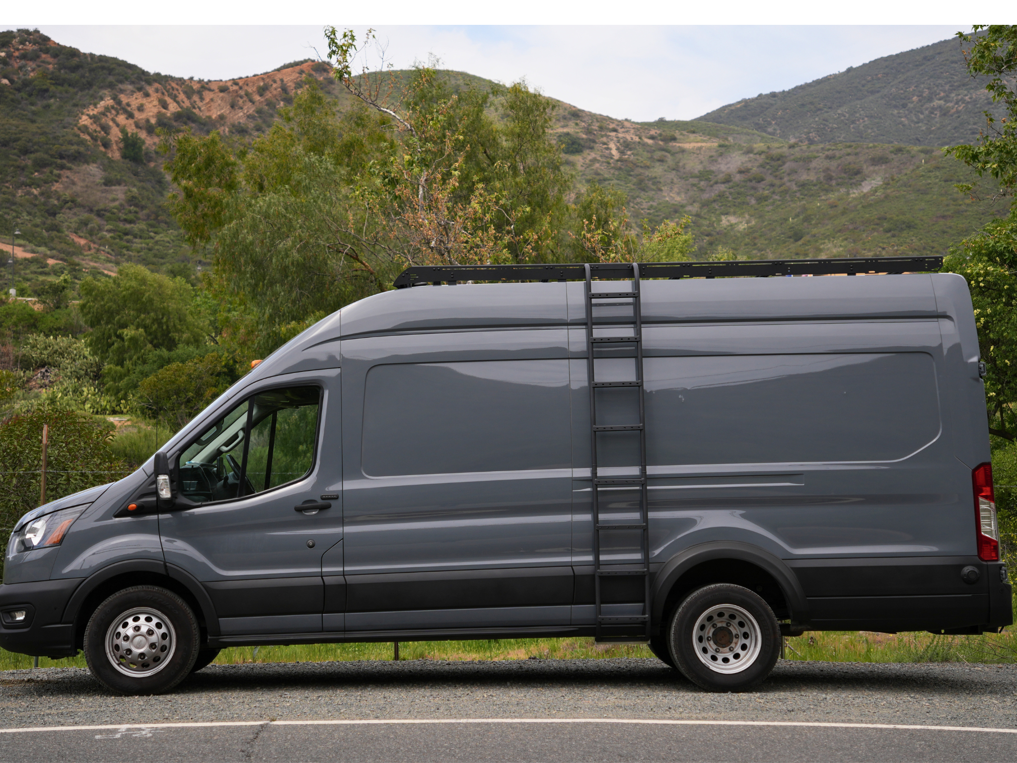 White Top Adventures Transit 148" EXT High Roof Strata Roof Rack