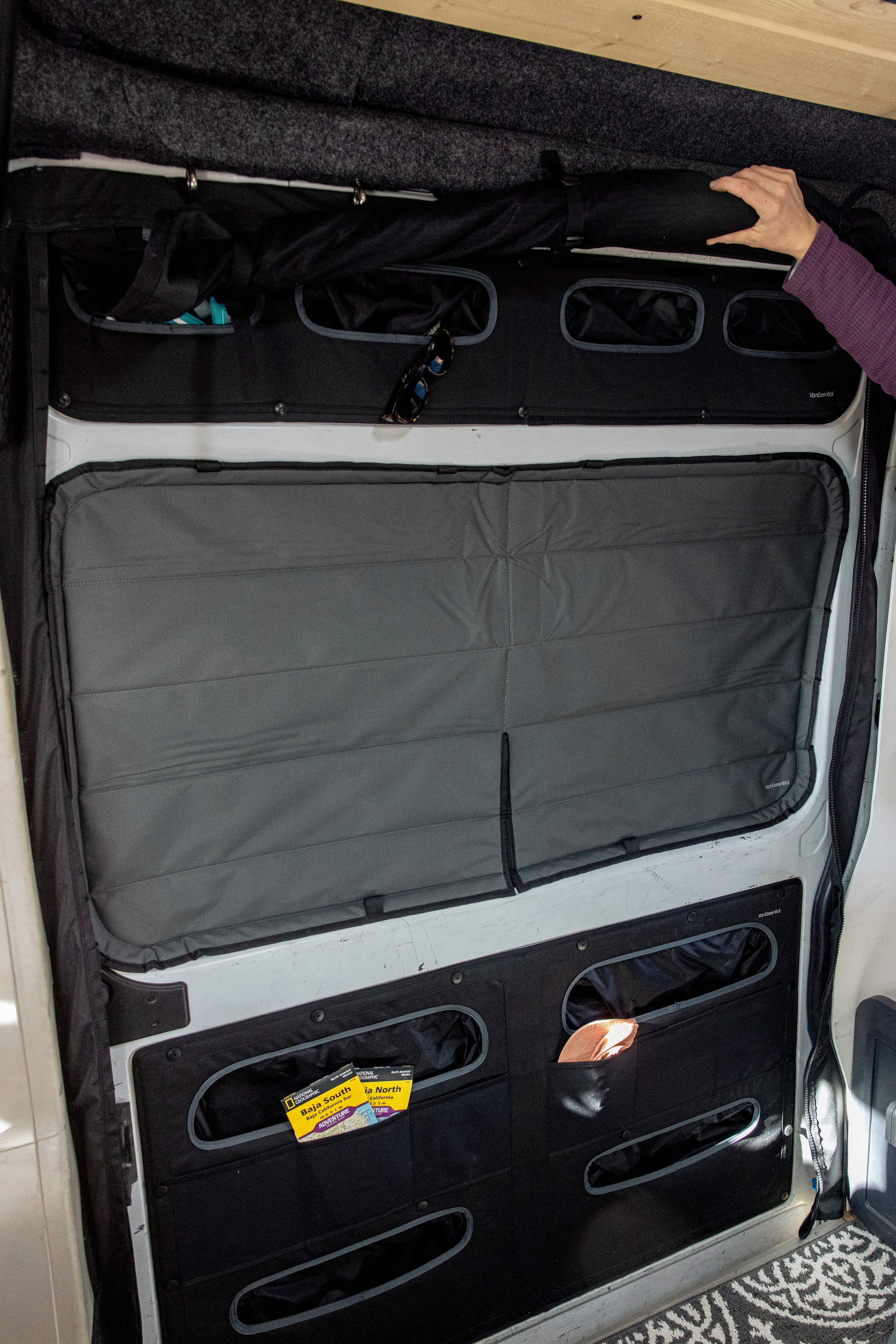VanEssential Sprinter Upper Sliding Door Storage Panel