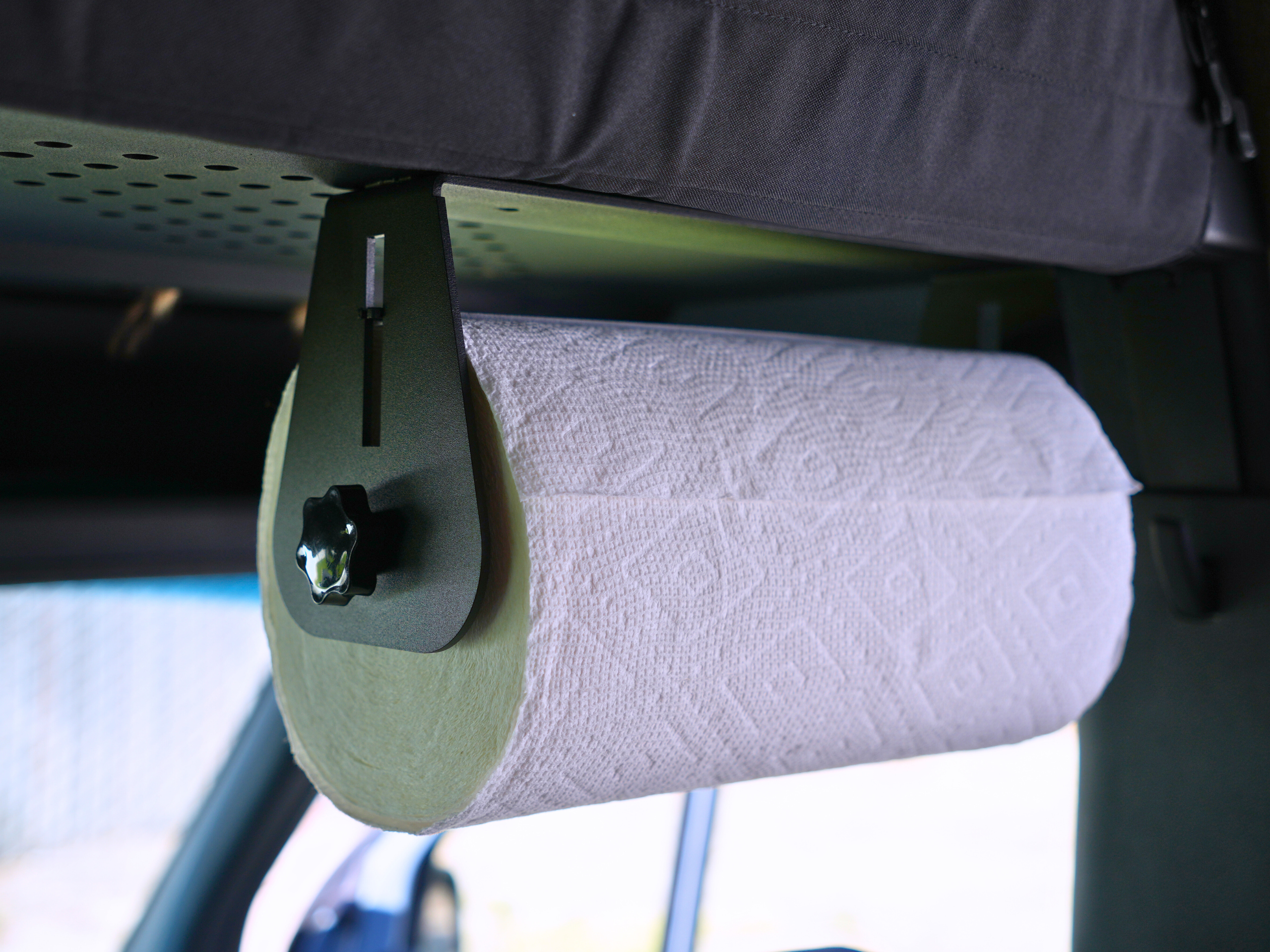 White Top Adventures Universal Camper Van & RV Locking Paper Towel Holder