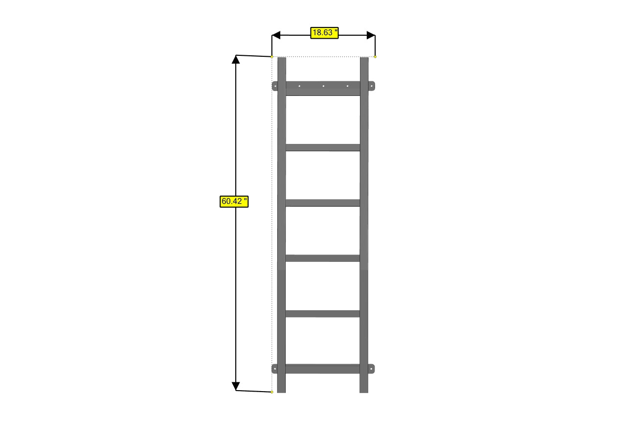 RB Components 2007+ Sprinter Low-Roof Rear Ladder - Driver Side
