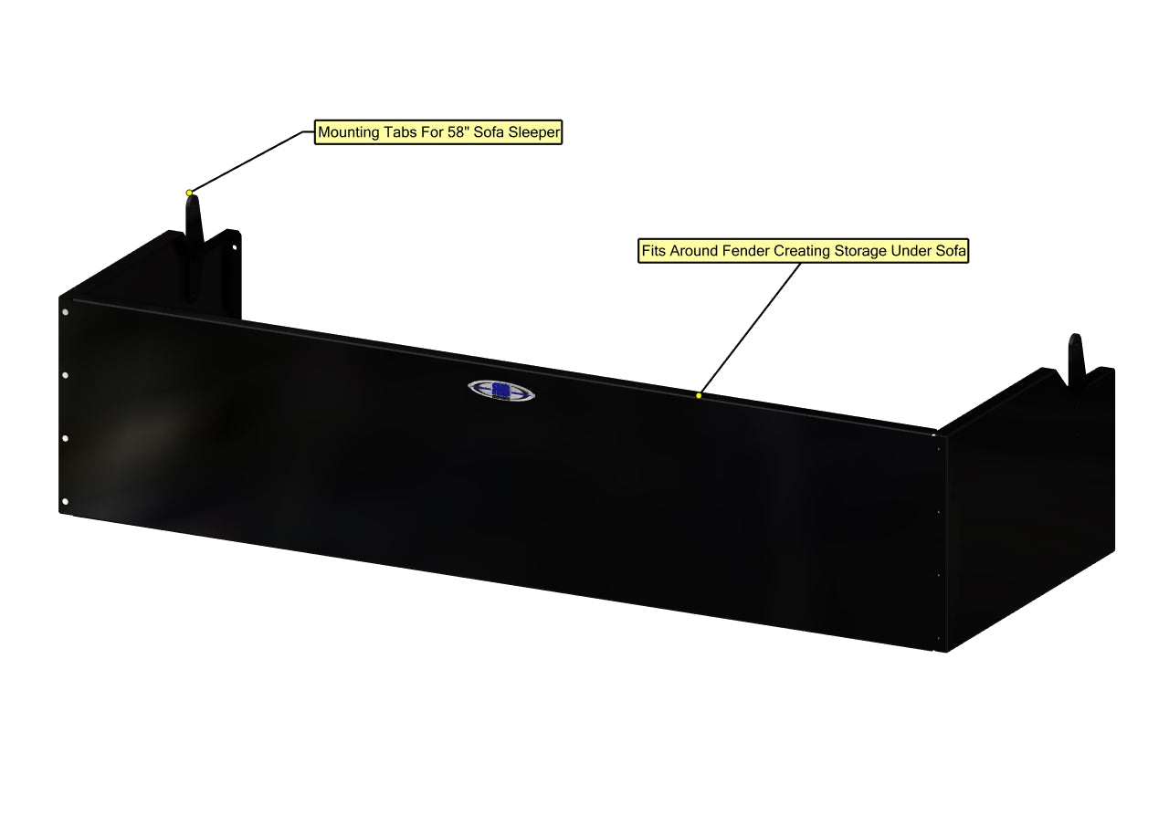 RB Components 58-Inch Deep Sofa Storage Box - Flat Pack