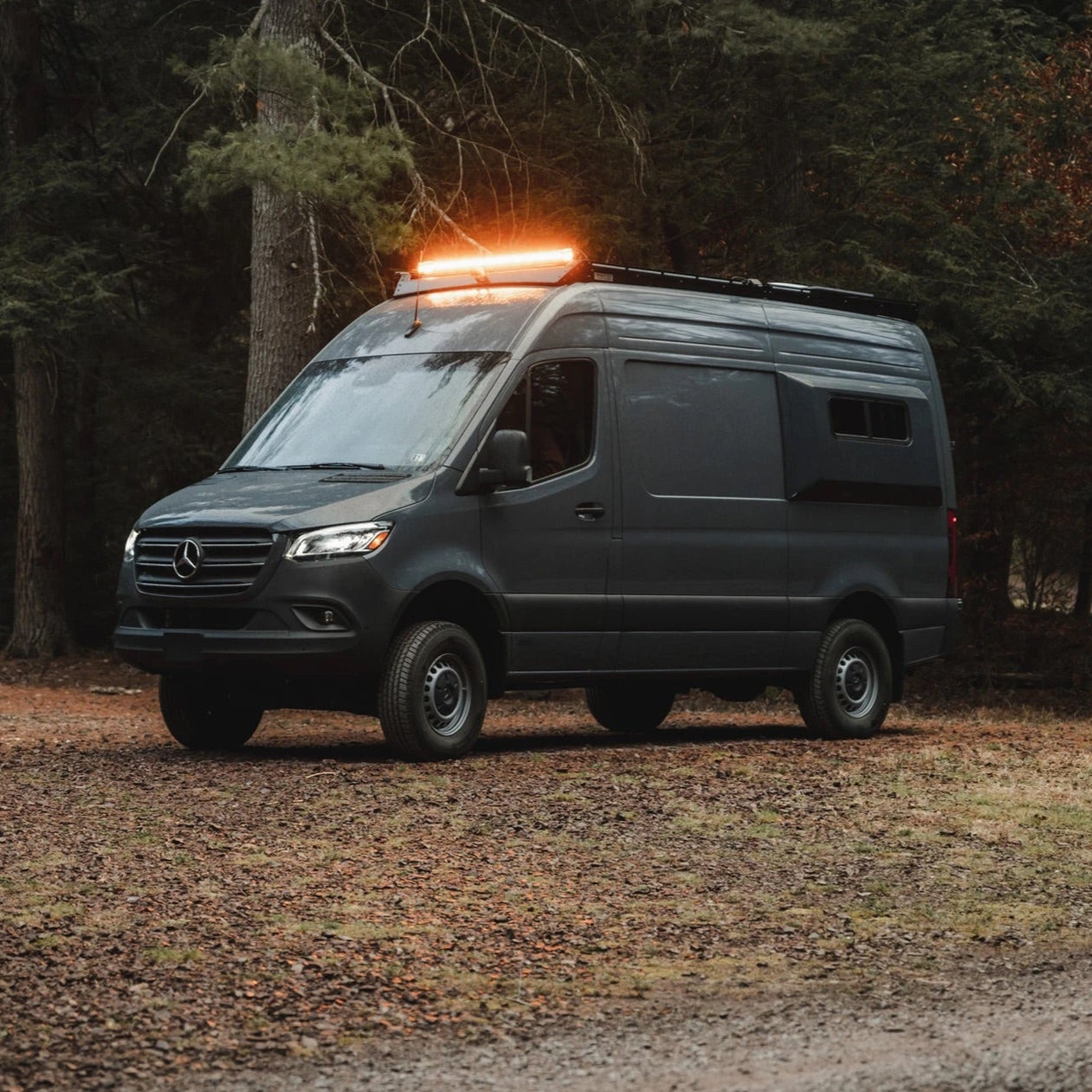 Unaka Gear Co. Mercedes Sprinter Roof Rack - Premium Light Bar - 144" High Roof - Light Bar Mounting Hardware