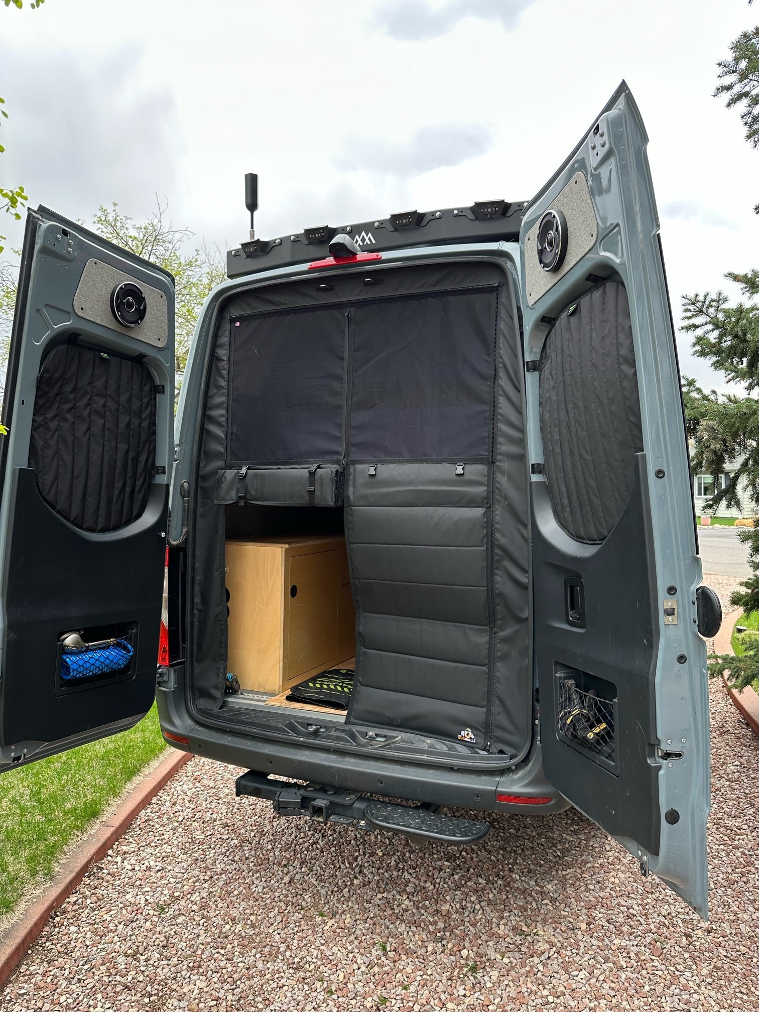 The Bug Wall Sprinter Rear Garage Screen - Four-Season Access