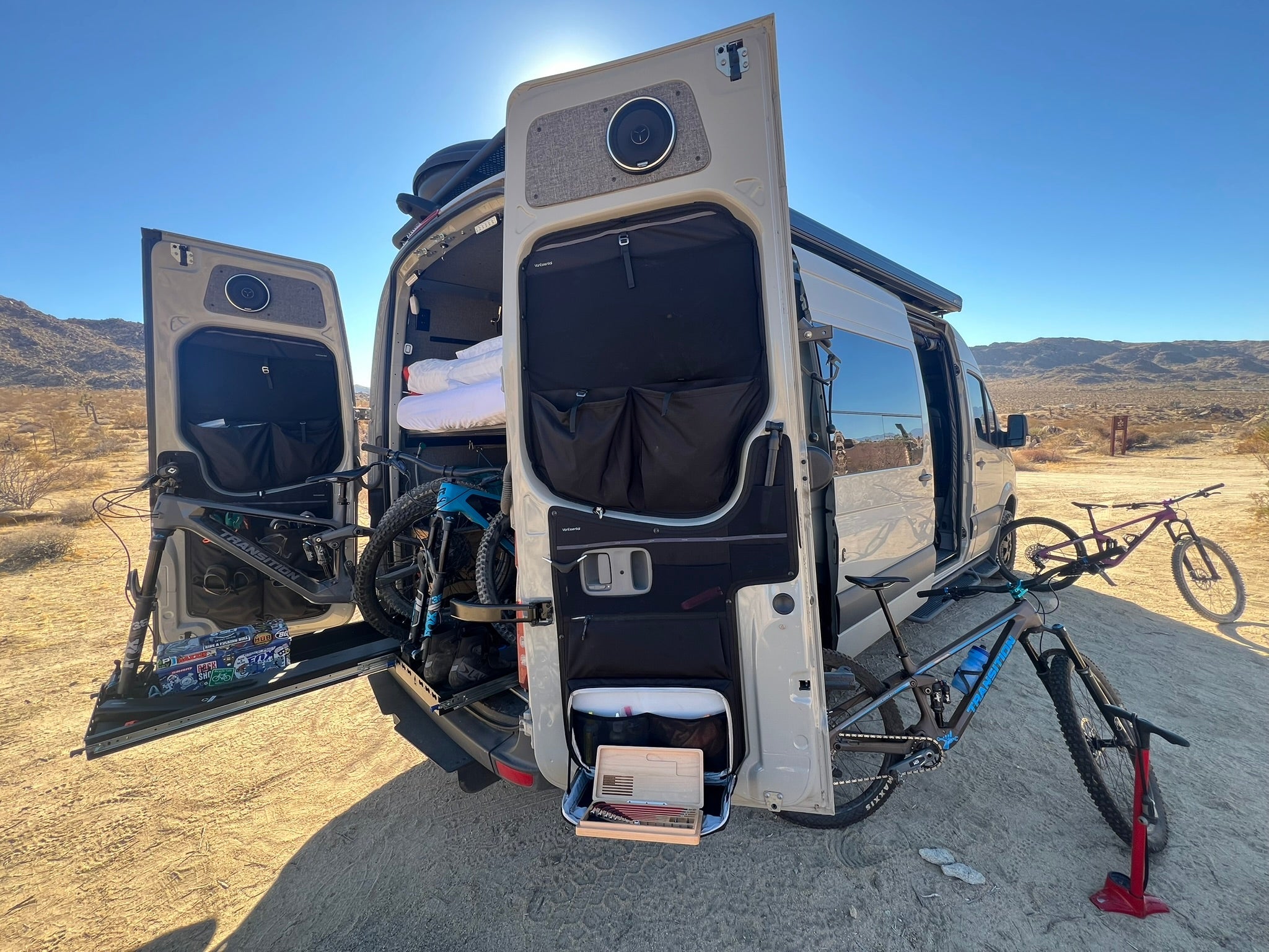 VanEssential Mercedes Sprinter Middle Rear Door Storage Panels (Pair) - Rear-Door Organization - Rear-Door Organization