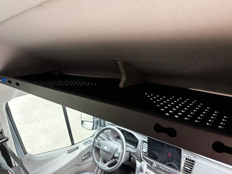 WHITE TOP ADVENTURES TRANSIT OVERHEAD HEADLINER STORAGE SHELF V3.0 (2014-2024)
