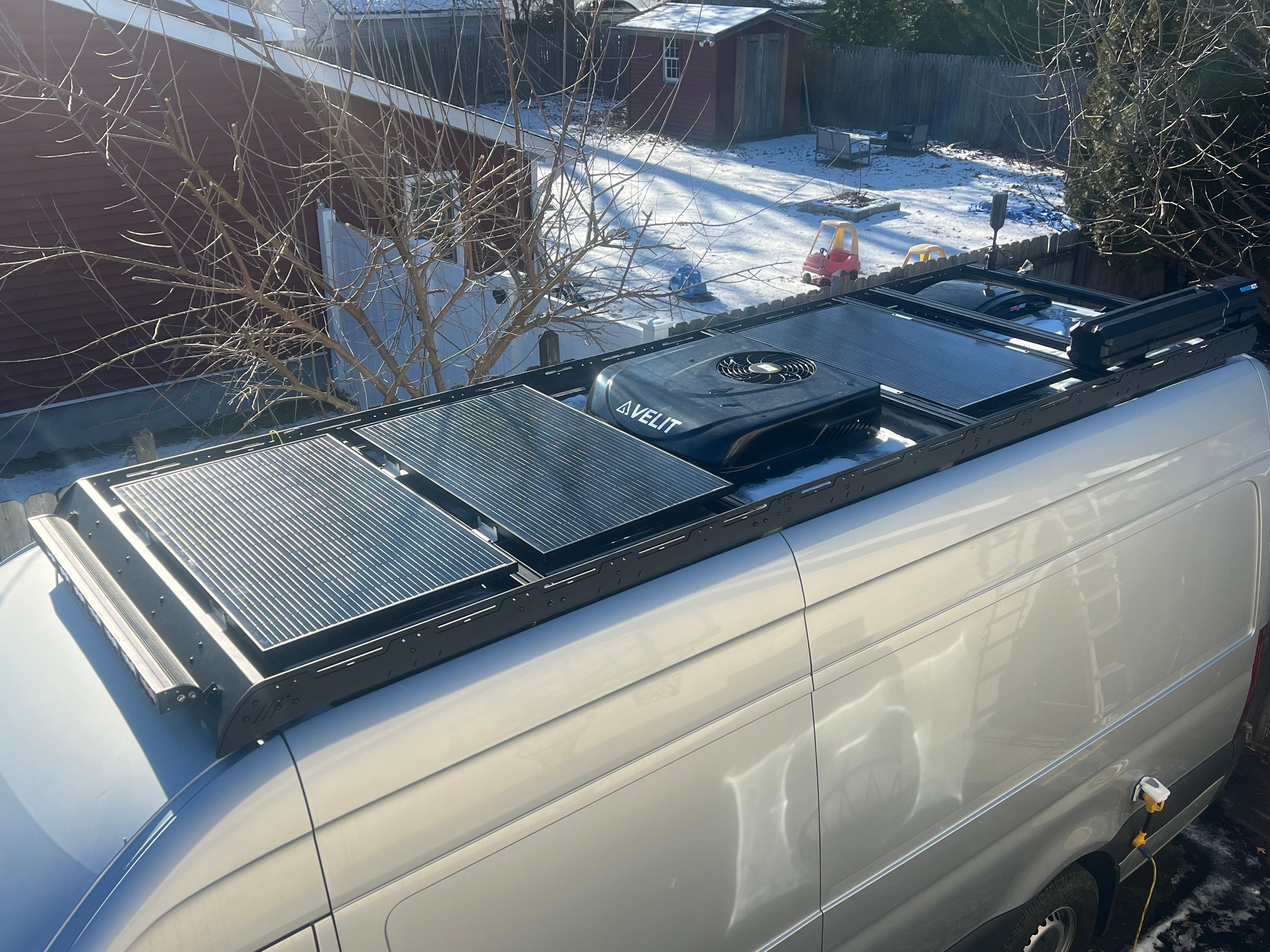 WHITE TOP ADVENTURES® SPRINTER STRATA ROOF RACK SYSTEM (8-CROSSBAR EDITION)