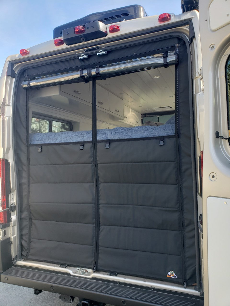The Bug Wall ProMaster Rear Garage Screen - Four-Season Access