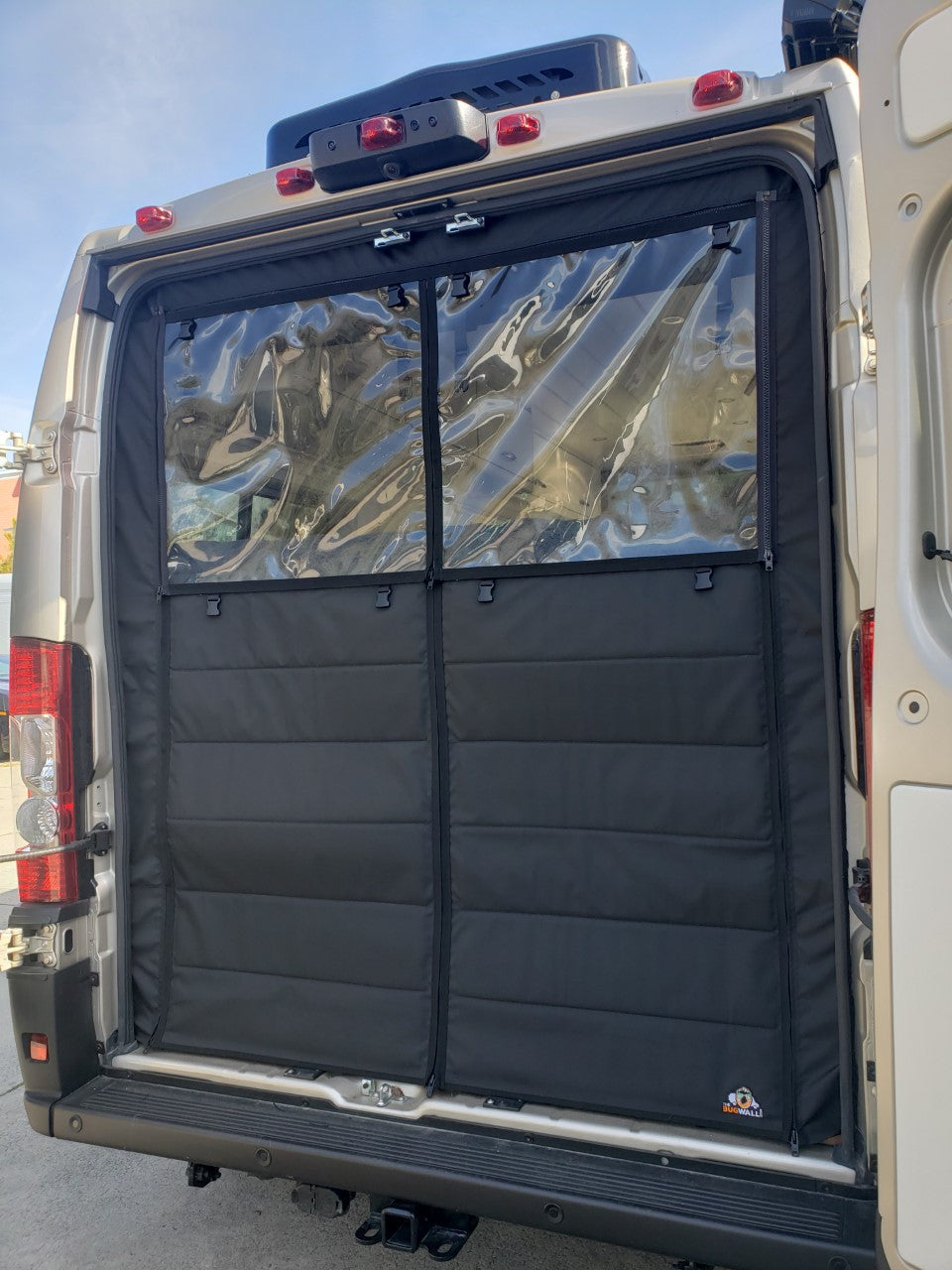The Bug Wall ProMaster Rear Garage Screen - Four-Season Access