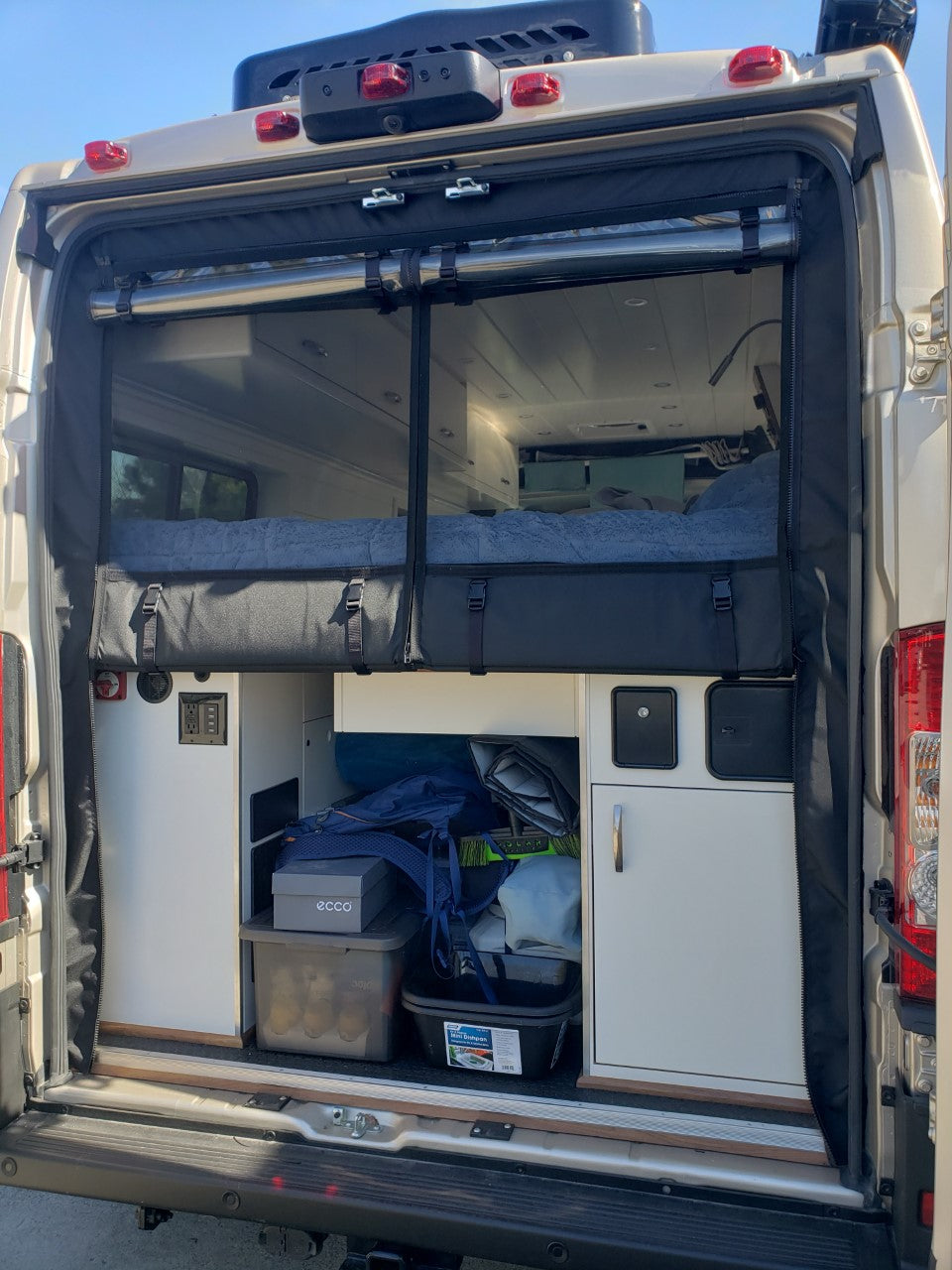 The Bug Wall ProMaster Rear Garage Screen - Four-Season Access