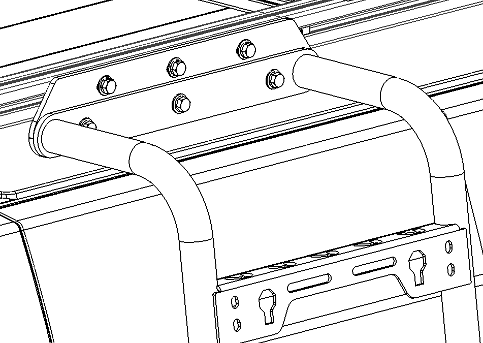 Unaka Gear Co. Transit Standard Roof Rack Ladder Adapter - Rack Mounting Hardware