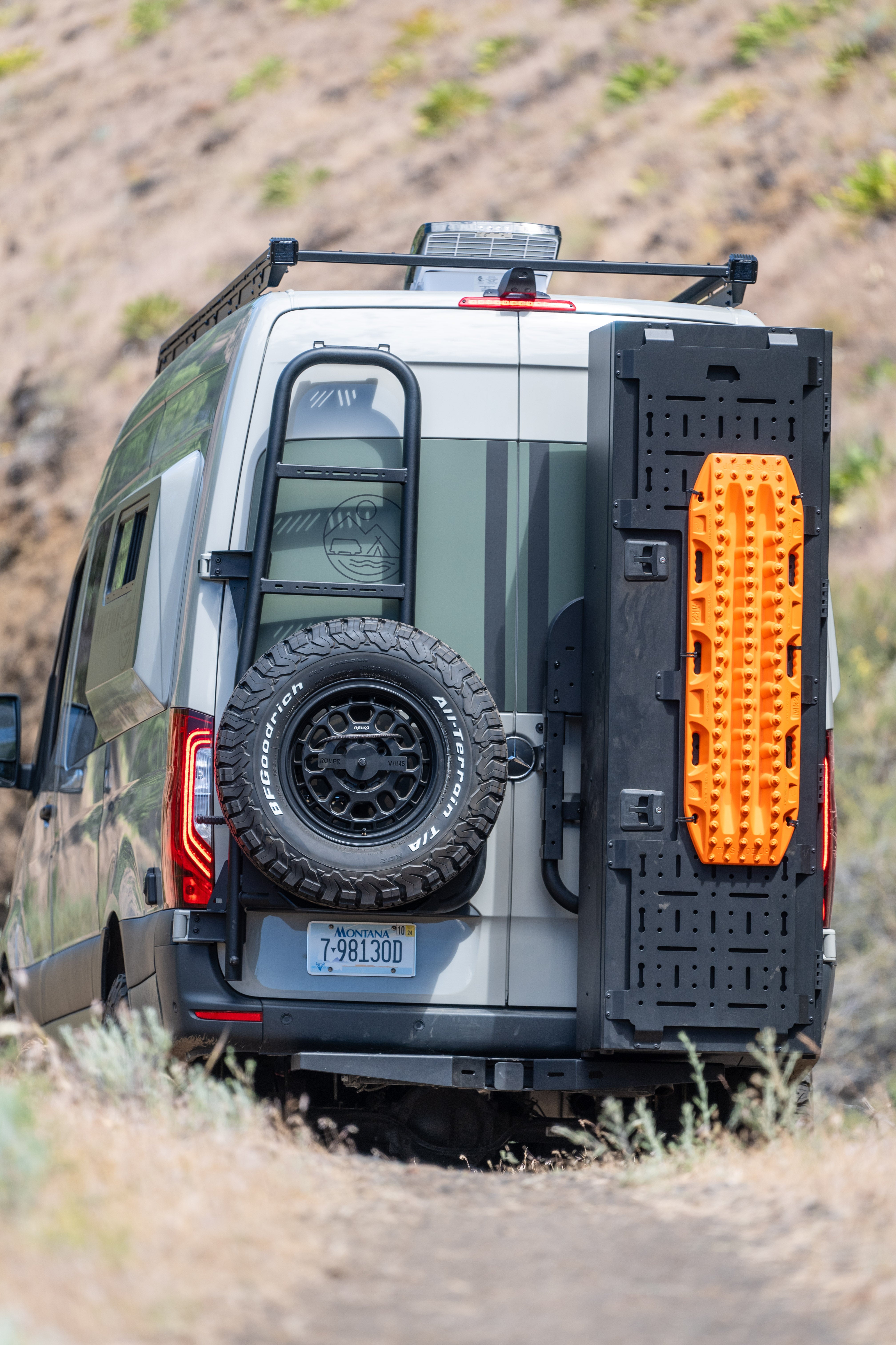 ROVER VANS SPRINTER REAR DOOR LADDER & TIRE CARRIER (2019+) - 2025 EDITION
